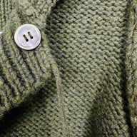 Navy Green Wool Cardigan
