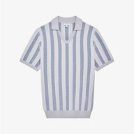 REISS Cromer striped woven polo shirt