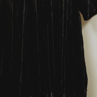 COS Loose-fitting Pleated Velvet Black dress